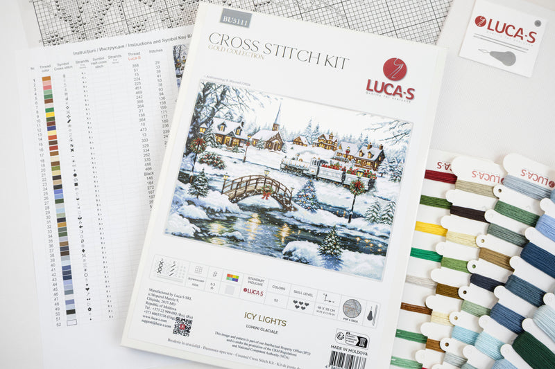 Cross Stitch Kit Luca-S GOLD - Icy Lights, BU5111