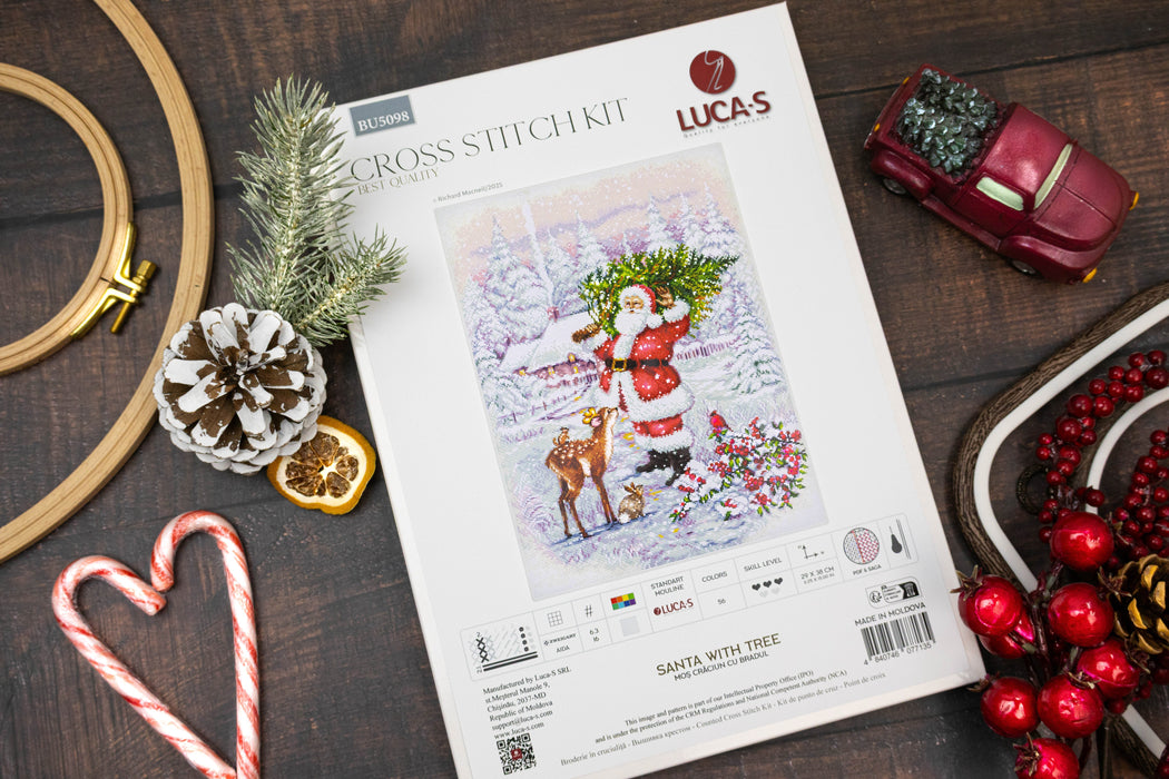 Cross Stitch Kit Luca-S - Santa With Tree, BU5098