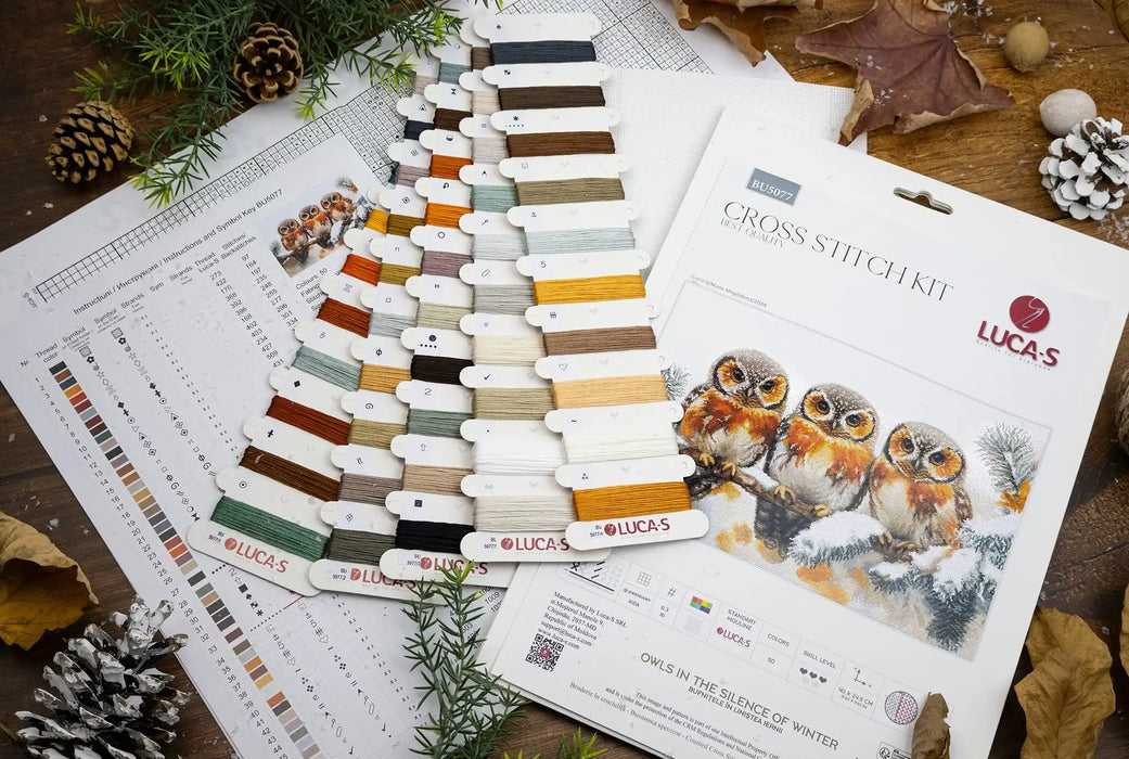 Cross Stitch Kit Luca-S - Owls in The Silence of Winter, BU5077