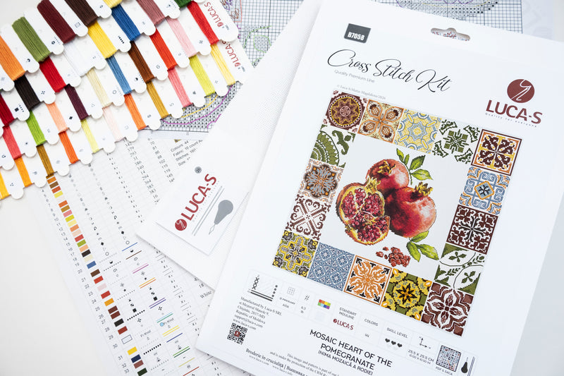 Cross Stitch Kit Luca-S - Mosaic Heart of the Pomegranate, B7058