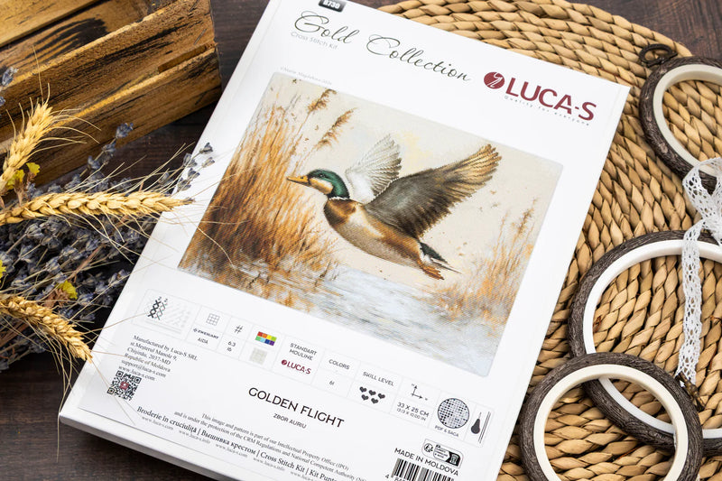 Cross Stitch Kit Luca-S GOLD - Golden Flight, B730