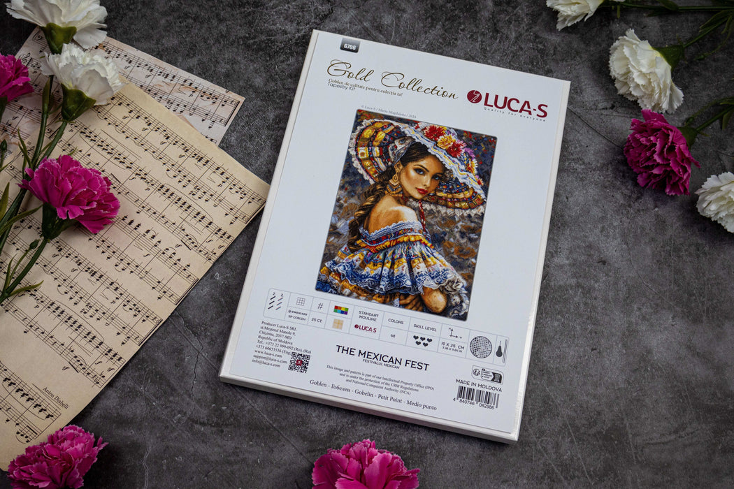 Petit Point Kit Luca-S GOLD - Das mexikanische Fest, G706