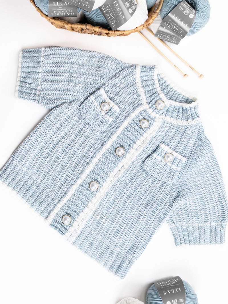 Skirt and Buttoned Cardigan Pattern