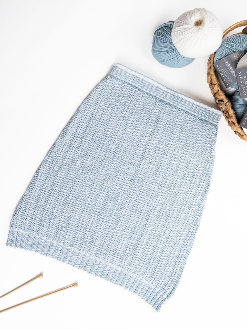 Skirt and Buttoned Cardigan Pattern
