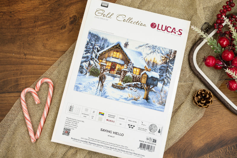 Cross Stitch Kit Luca-S Gold - Saying Hello, B733