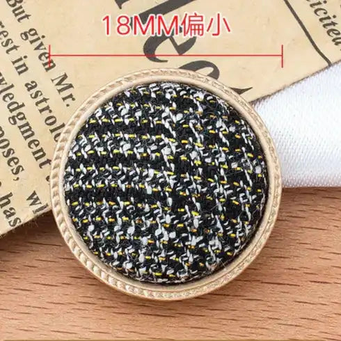 17MM-25MM Gold Round Cloth Metal Buttons