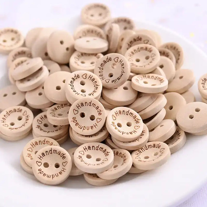 Natural Wooden Buttons ( 1PC )