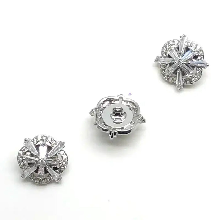 Cubic Zirconia Button for Clothing