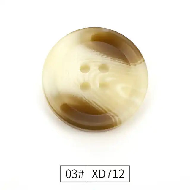 Klassischer runder Knopf aus Harz mit 4 Löchern für Mäntel, Jacken, Pullover, Anzüge, Hemden, Nähen von Kunststoffknöpfen