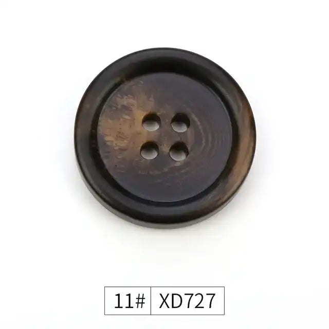 Classic Resin 4 Holes Round Button For Overcoat Jackets Sweaters Suits Shirts Sewing Plastic Buttons