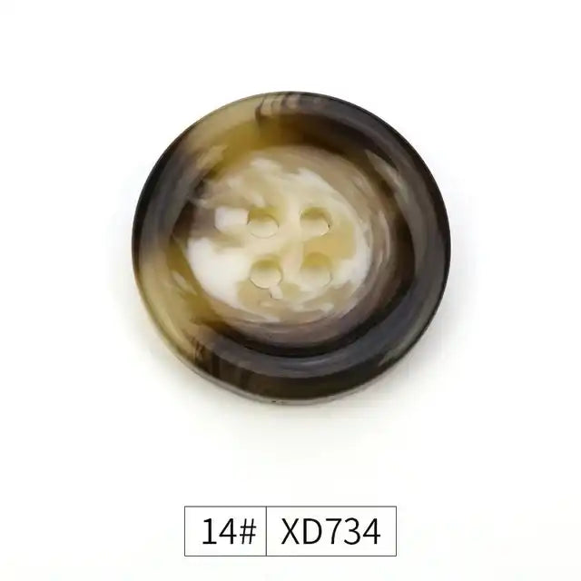 Classic Resin 4 Holes Round Button For Overcoat Jackets Sweaters Suits Shirts Sewing Plastic Buttons