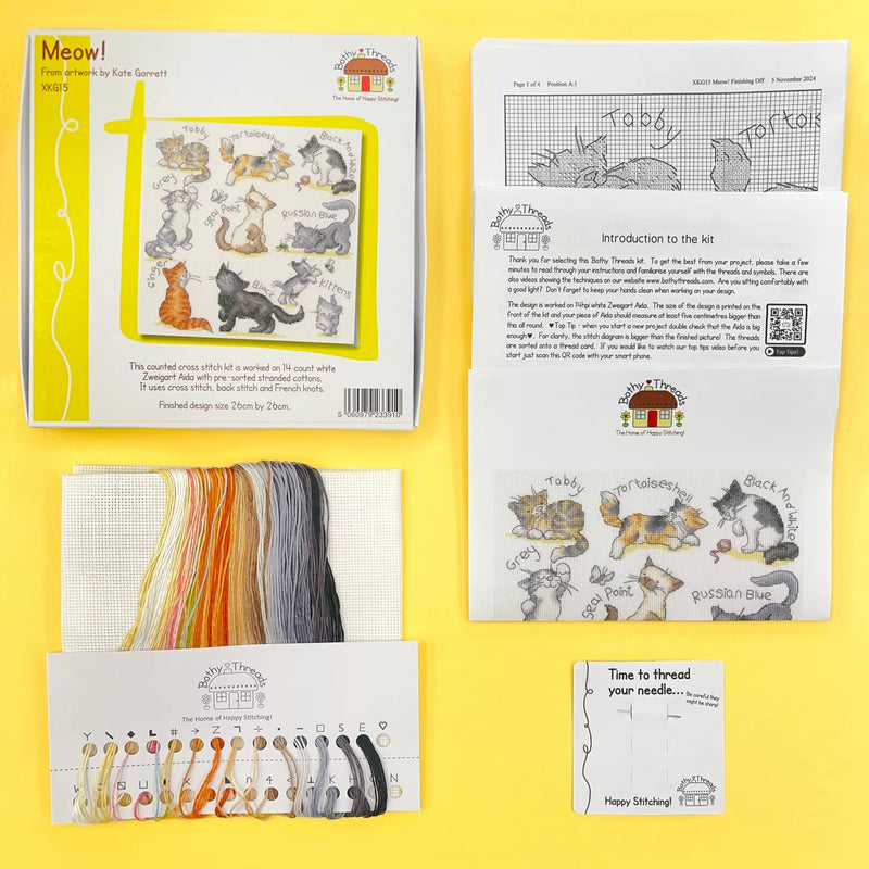Kreuzstichset Bothy Threads – Miau! 