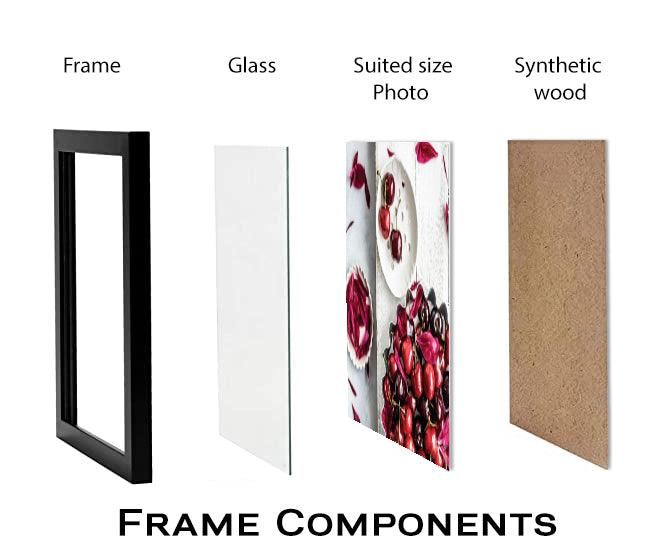 A4 Contemporary Black Wooden Effect Picture Frame Picture Frames - HobbyJobby