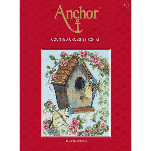 Anchor Essentials Cross Stitch Kit - PCE742, The Bird House Cross Stitch Kits - HobbyJobby