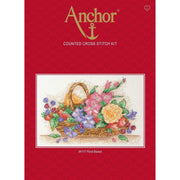 Anchor Starter Cross Stitch Kit - AK117, Floral Basket Cross Stitch Kits - HobbyJobby