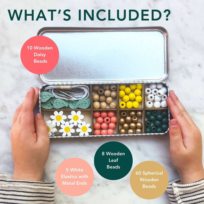 Perlenset für Gänseblümchen-Armbänder