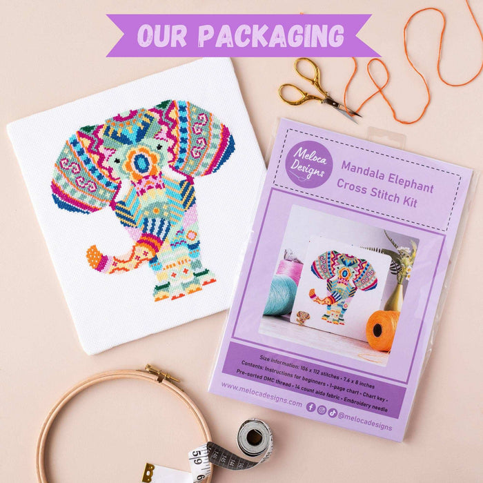 Mandala Owl Counted Cross Stitch Sewing Craft Kit