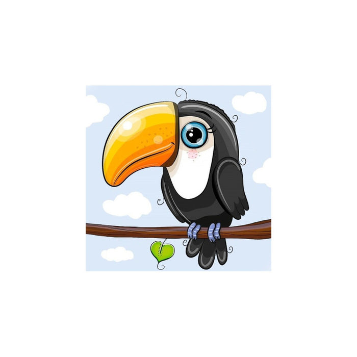 Diamond Painting Kit - BABY TOUCAN 20*20 CM WD2526