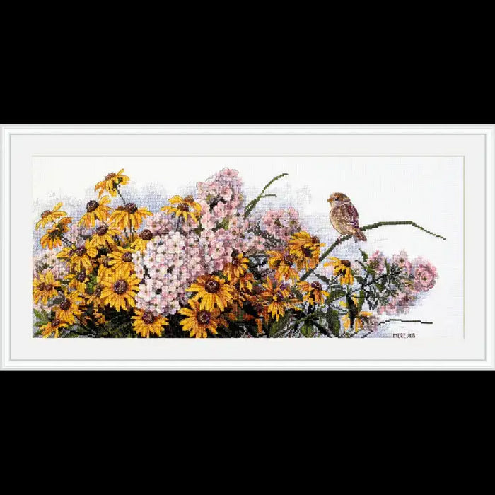 Kreuzstichset Merejka - SCHWARZE AUGEN-SUSAN UND PHLOX SK208