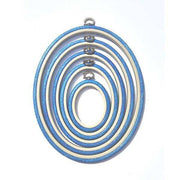 Blue Embroidery Hoop - Oval Nurge Flexible Hoop Hoops - HobbyJobby