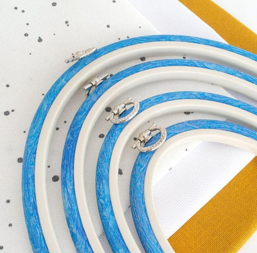 Blue Embroidery Hoop - Oval Nurge Flexible Hoop Nurge Hoops - HobbyJobby