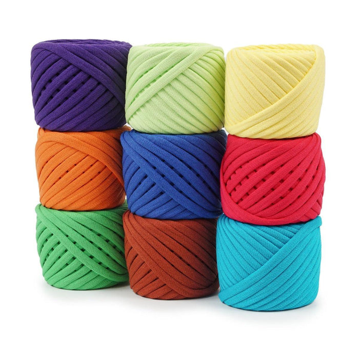 Bobilon T-shirt Yarn Balls 7-9mm - Set of 9 Chunky Yarn - HobbyJobby