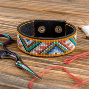 Bracelet Needlecraft Kit - Cross Stitch Kits on Leather Wonderland Crafts Bracelet Kits - HobbyJobby