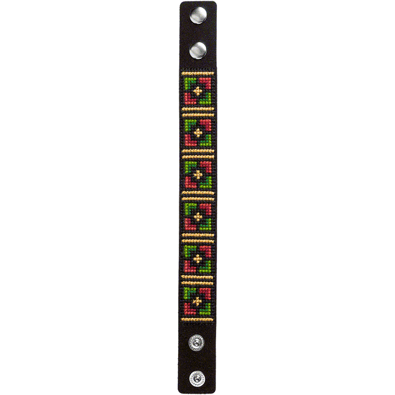 Bracelet Needlecraft Kit - Cross Stitch Kits on Leather Wonderland Crafts Bracelet Kits - HobbyJobby