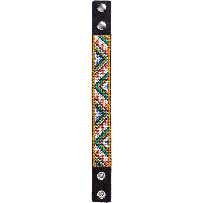 Bracelet Needlecraft Kit - Cross Stitch Kits on Leather Wonderland Crafts Bracelet Kits - HobbyJobby