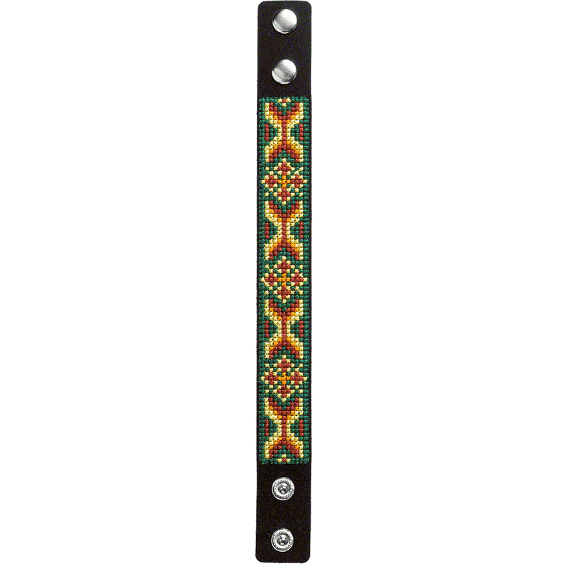Bracelet Needlecraft Kit - Cross Stitch Kits on Leather Wonderland Crafts Bracelet Kits - HobbyJobby
