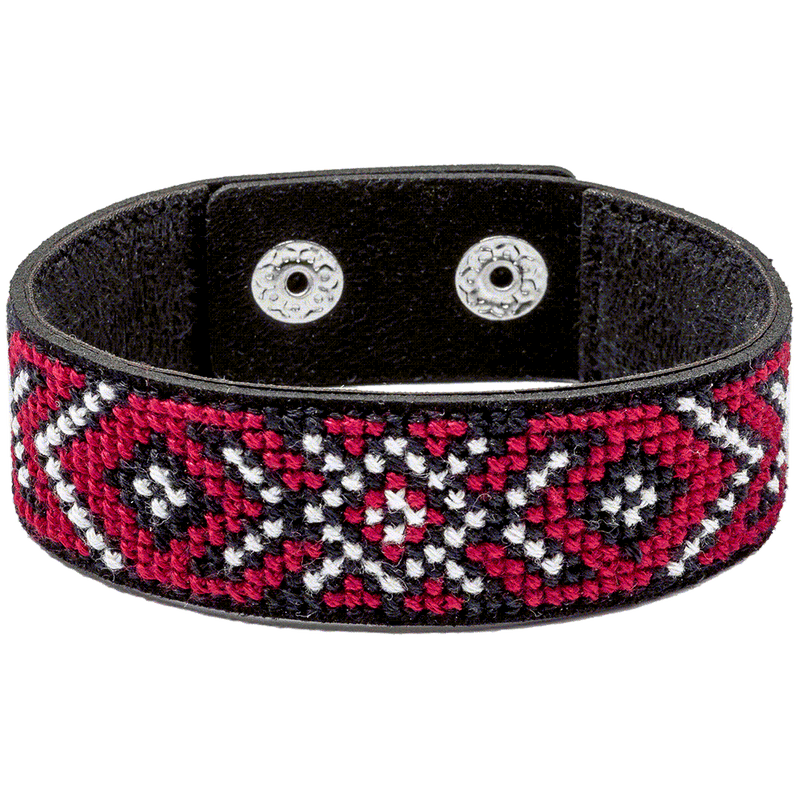 Bracelet Needlecraft Kit - Cross Stitch Kits on Leather Wonderland Crafts Bracelet Kits - HobbyJobby
