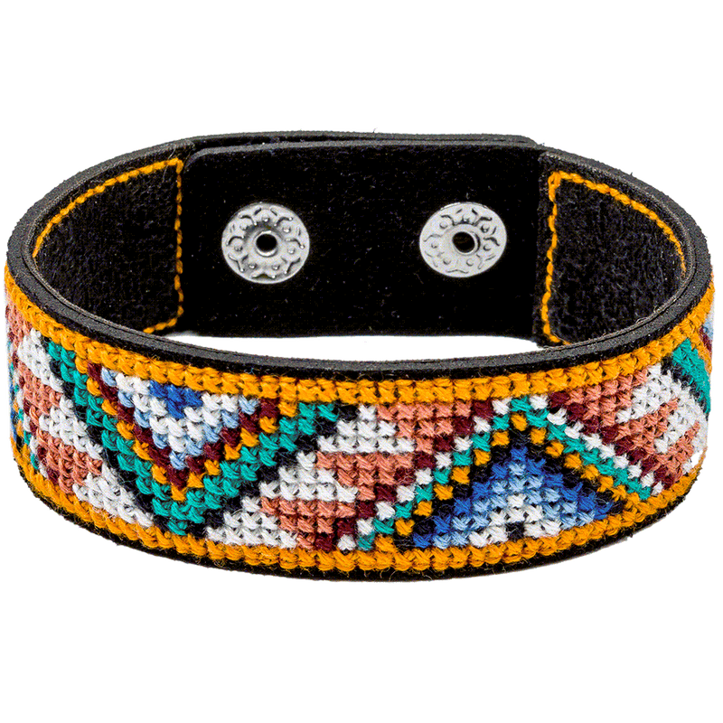 Bracelet Needlecraft Kit - Cross Stitch Kits on Leather Wonderland Crafts Bracelet Kits - HobbyJobby