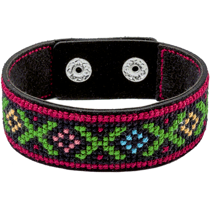 Bracelet Needlecraft Kit - Cross Stitch Kits on Leather Wonderland Crafts Bracelet Kits - HobbyJobby