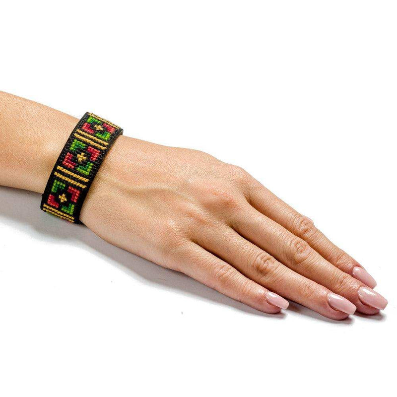 Bracelet Needlecraft Kit - Cross Stitch Kits on Leather Wonderland Crafts Bracelet Kits - HobbyJobby
