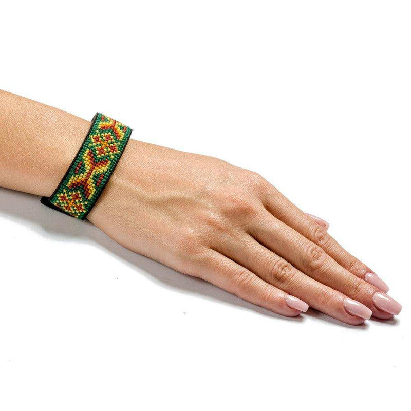 Bracelet Needlecraft Kit - Cross Stitch Kits on Leather Wonderland Crafts Bracelet Kits - HobbyJobby