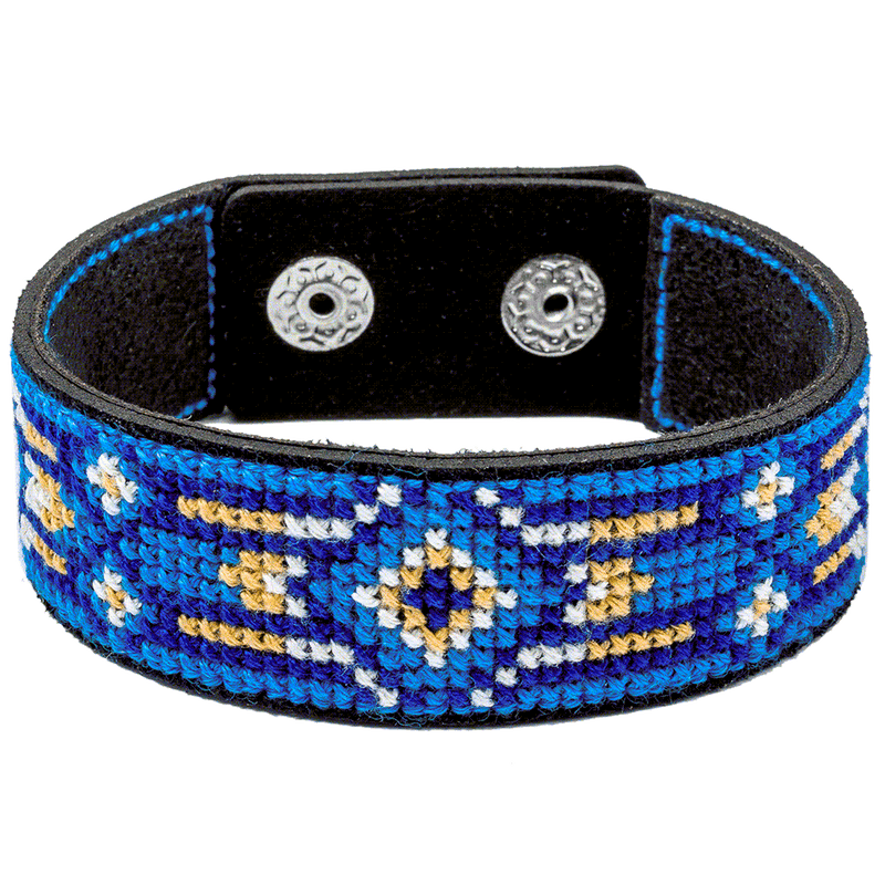 Bracelet Needlecraft Kit - Cross Stitch Kits on Leather Wonderland Crafts Bracelet Kits - HobbyJobby