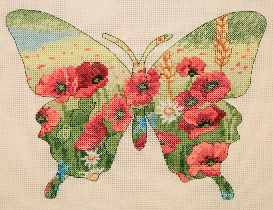 Counted Cross Stitch Kit Maia - Butterfly Silhouette, 05044 Cross Stitch Kits - HobbyJobby