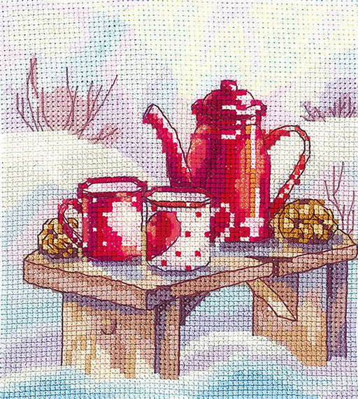 Cross Stitch Kit Andriana - Favourite tea, T-09 Andriana Cross Stitch Kits - HobbyJobby