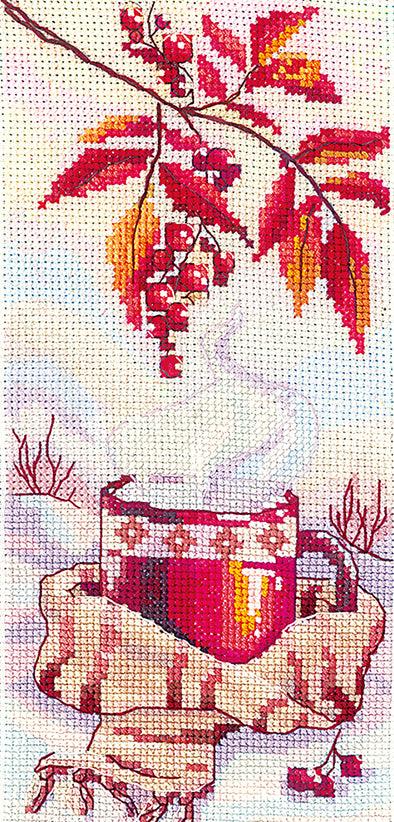 Cross Stitch Kit Andriana - Hot tea, T-07 Andriana Cross Stitch Kits - HobbyJobby