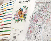 Cross Stitch Kit LETISTITCH - Feathery Wonder, L8996 Cross Stitch Kits - HobbyJobby