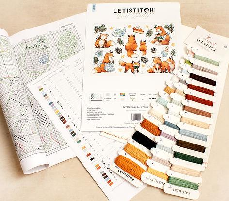 Cross Stitch Kit LETISTITCH - Foxy New Year, L8802 Cross Stitch Kits - HobbyJobby