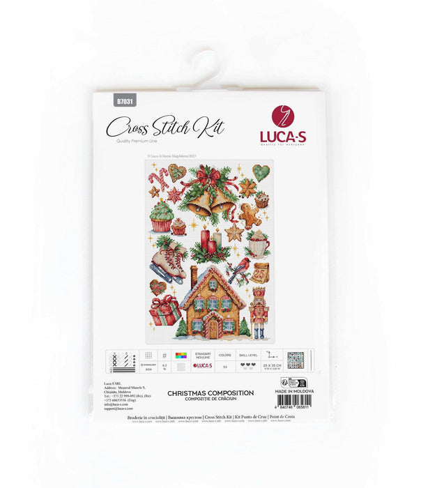 Cross Stitch Kit Luca-S -Christmas Composition, B7031 Luca-S Cross Stitch Kits - HobbyJobby