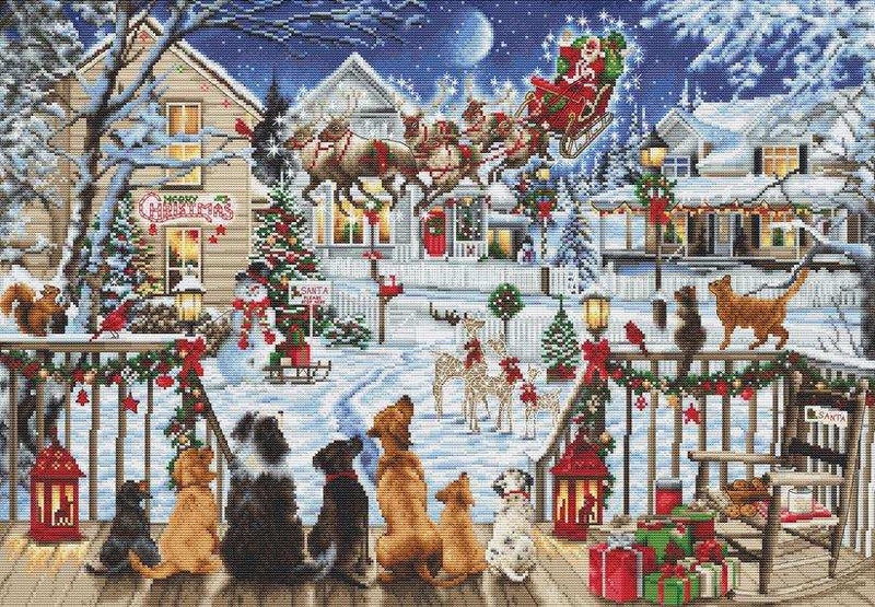 Cross Stitch Kit Luca-S Gold - Pets On The Porch, B2423 Cross Stitch Kits - HobbyJobby