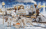 Cross Stitch Kit Luca-S Gold - Santa’s Express White, BU5038 Cross Stitch Kits - HobbyJobby