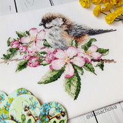 Cross Stitch Kit Luca-S - The tit on the branch, B1194 Luca-S Cross Stitch Kits - HobbyJobby