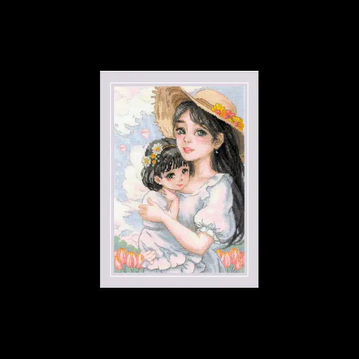 Cross Stitch Kit Riolis - "TENDER LOVE" 21X30 SR2198