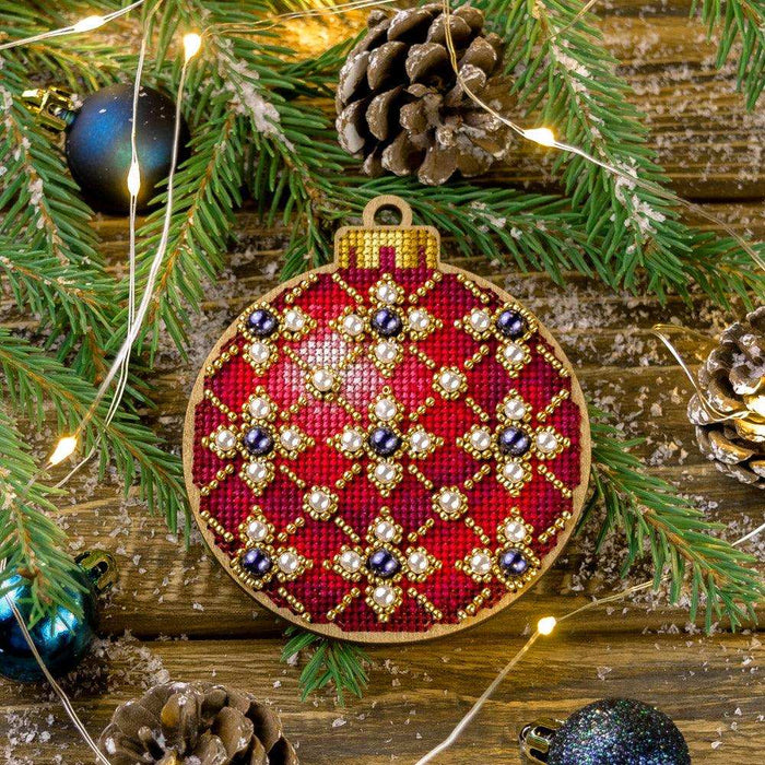 Cross Stitch Kit with Beads on Wood - Toys Needlecraft on Wood Wonderland Crafts Wooden Kits - HobbyJobby