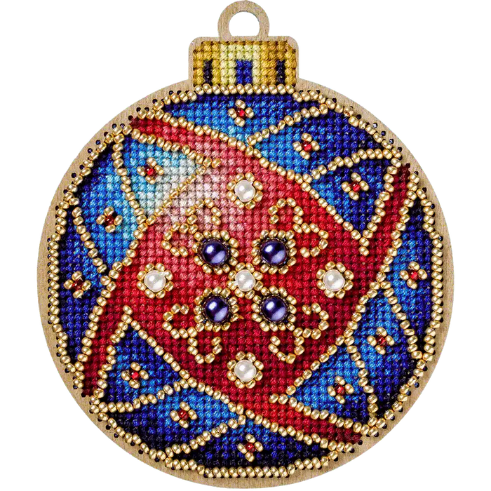 Cross Stitch Kit with Beads on Wood - Toys Needlecraft on Wood Wonderland Crafts Wooden Kits - HobbyJobby