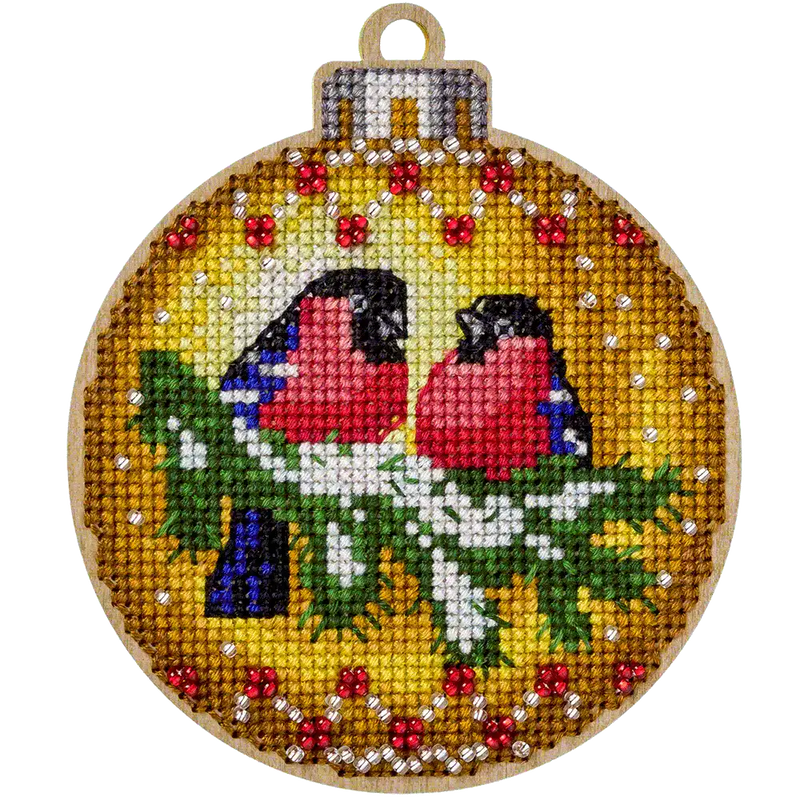 Cross Stitch Kit with Beads on Wood - Toys Needlecraft on Wood Wonderland Crafts Wooden Kits - HobbyJobby