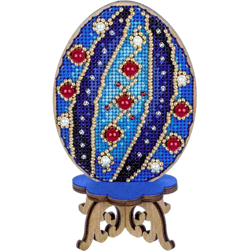 Cross Stitch Kit with Beads on Wood Wonderland Crafts Wooden Kits - HobbyJobby